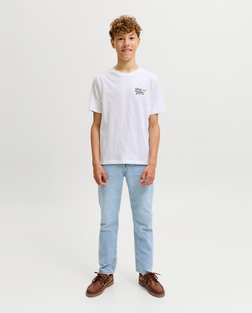 T-shirt de Manga Curta com Estampado à Frente Jack & Jones Branco-2