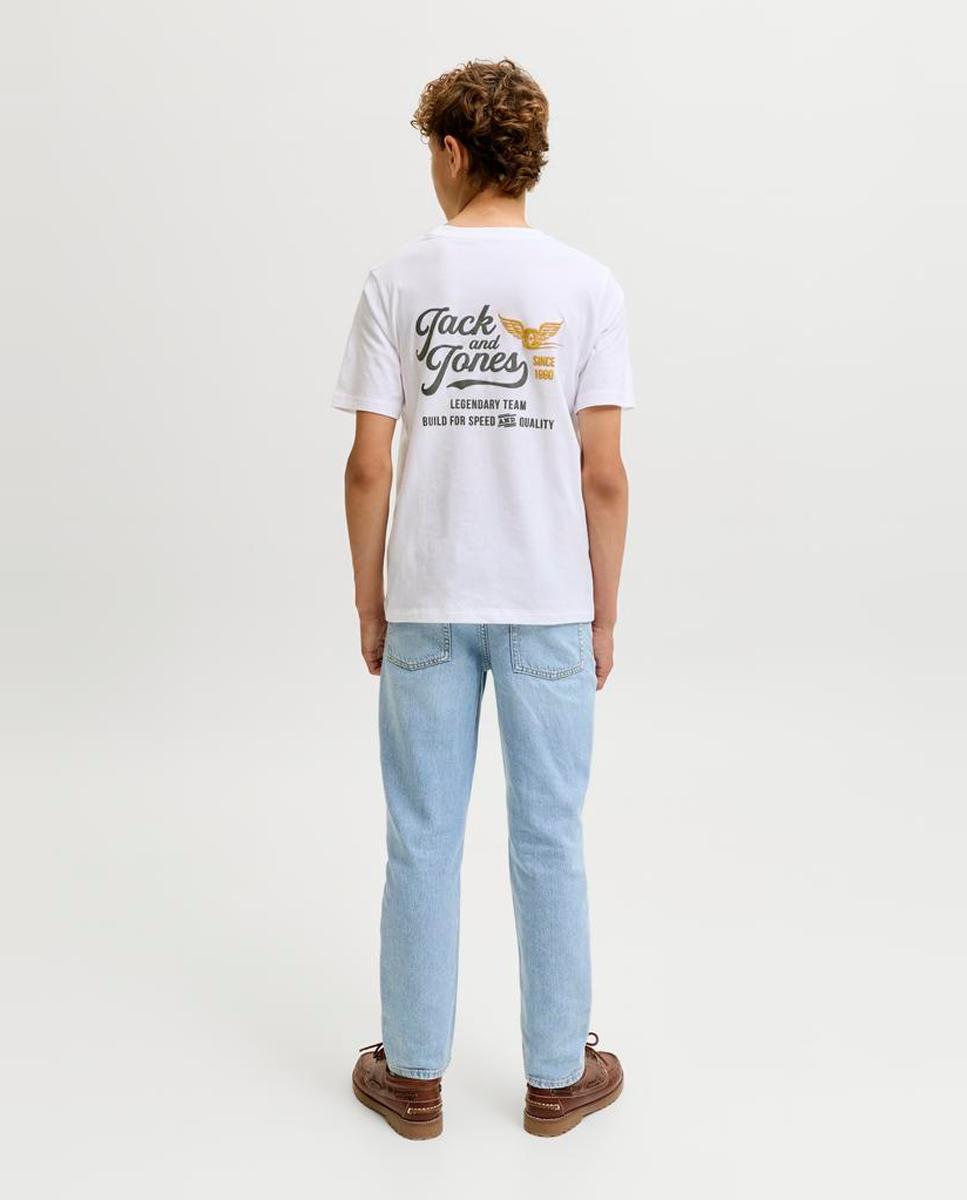T-shirt de Manga Curta com Estampado à Frente Jack & Jones Branco-3