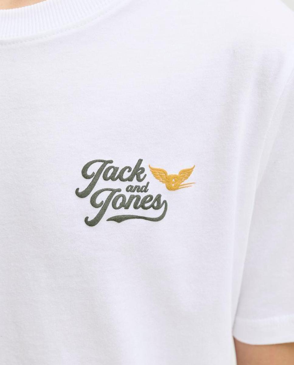 T-shirt de Manga Curta com Estampado à Frente Jack & Jones Branco-6