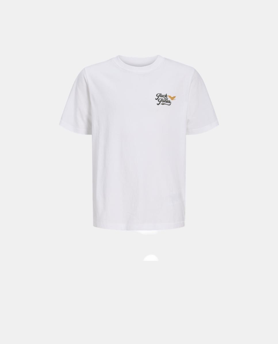 T-shirt de Manga Curta com Estampado à Frente Jack & Jones Branco-7