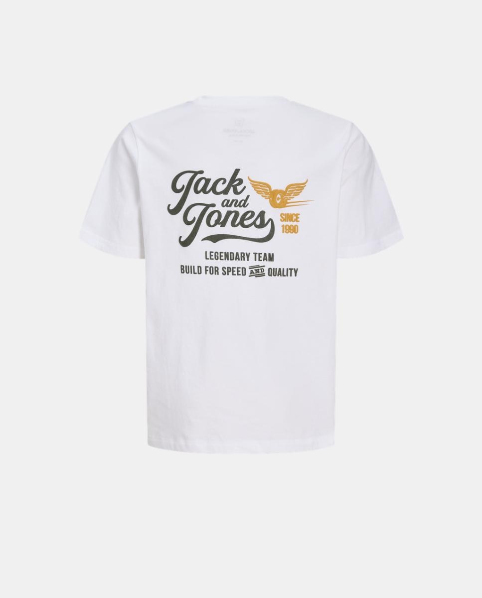 T-shirt de Manga Curta com Estampado à Frente Jack & Jones Branco-8