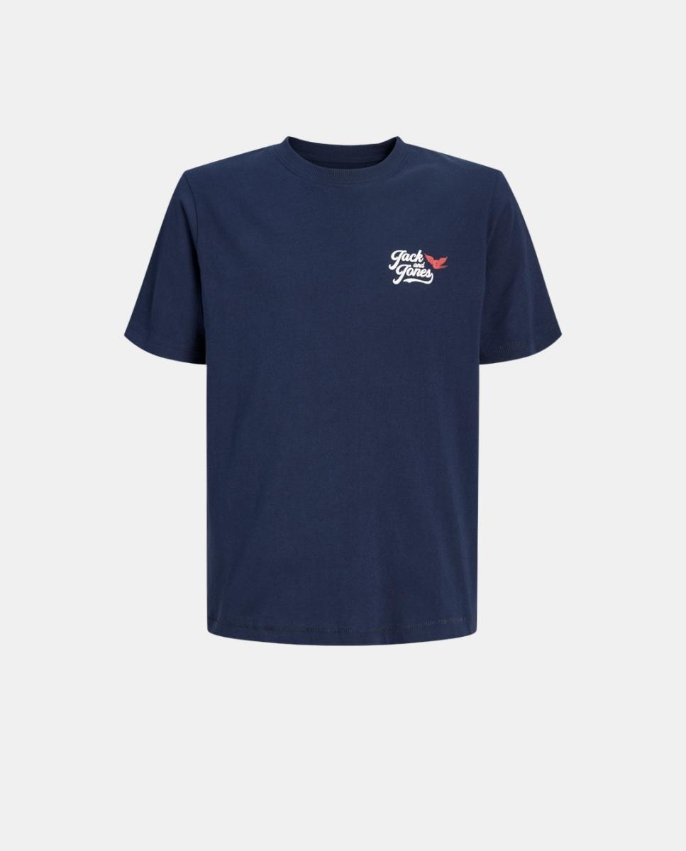 Camiseta de niño manga corta con print frontal - Jack & Jones - Azul marino Azul marino-7