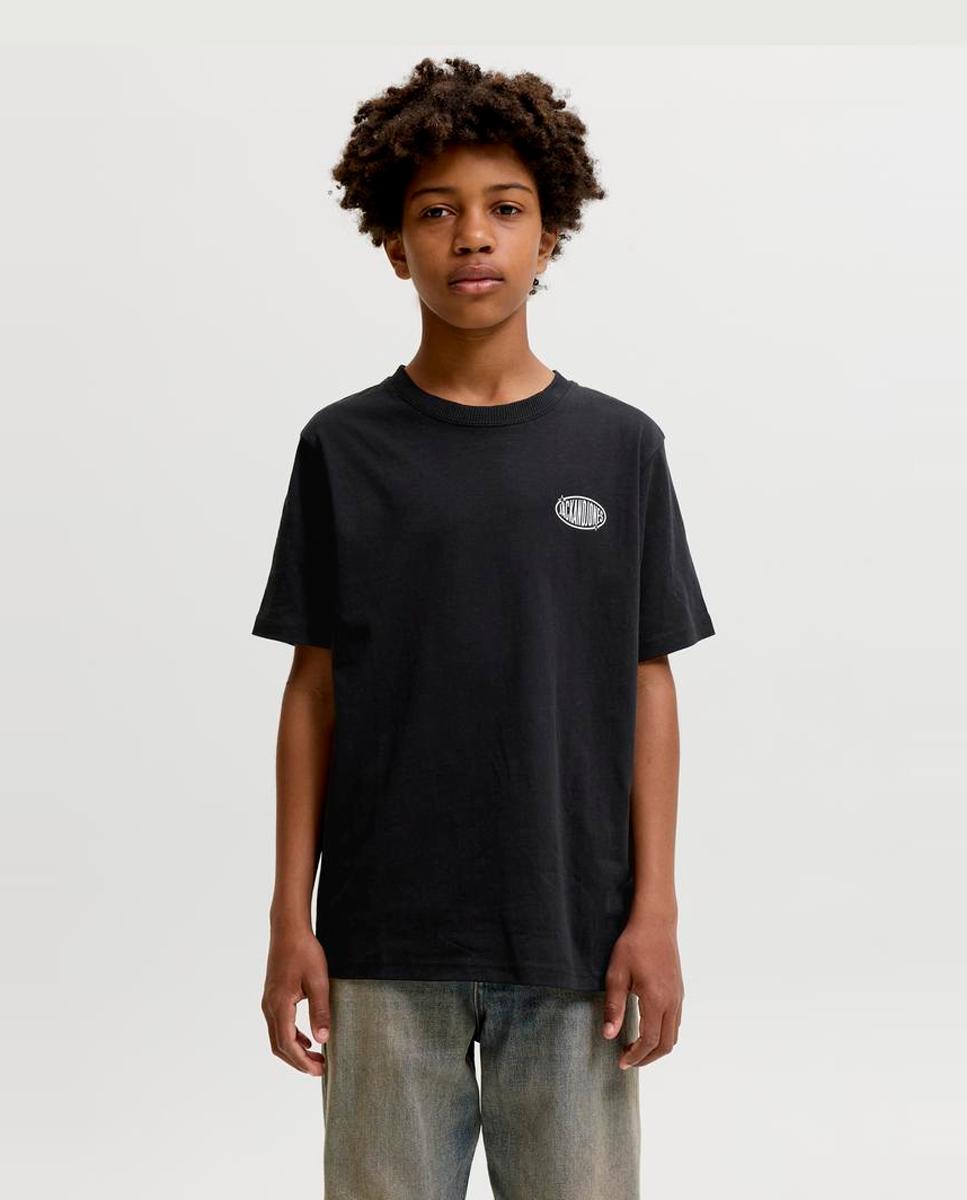 Camiseta de niño manga corta con back print - Jack & Jones - Negro Negro-1