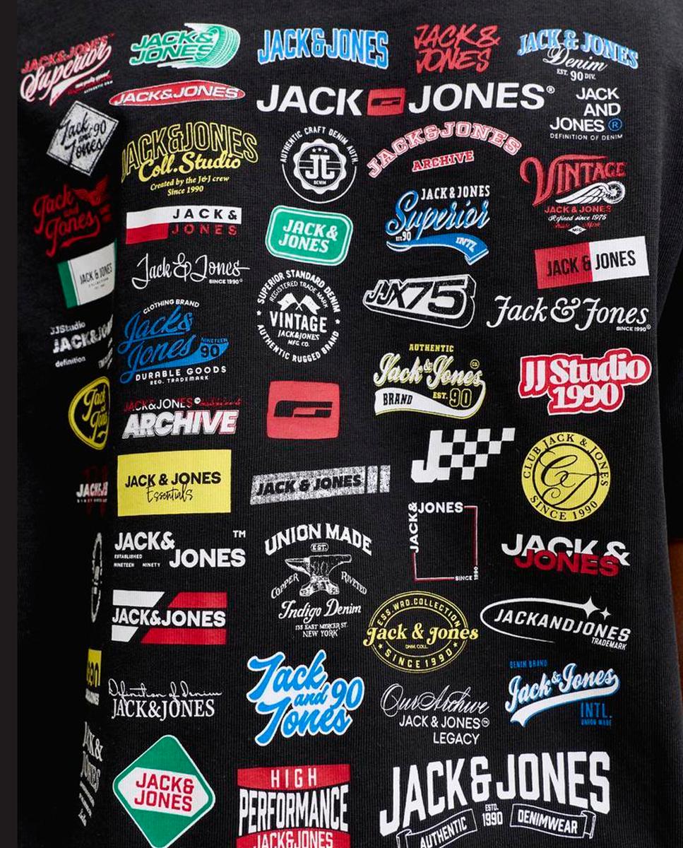 Camiseta de niño manga corta con back print - Jack & Jones - Negro Negro-6