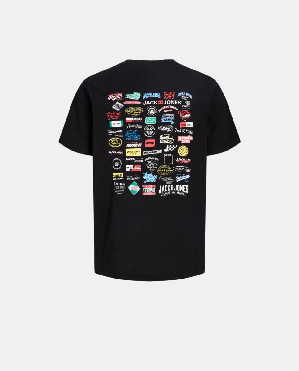 Camiseta de niño manga corta con back print - Jack & Jones - Negro Negro-8