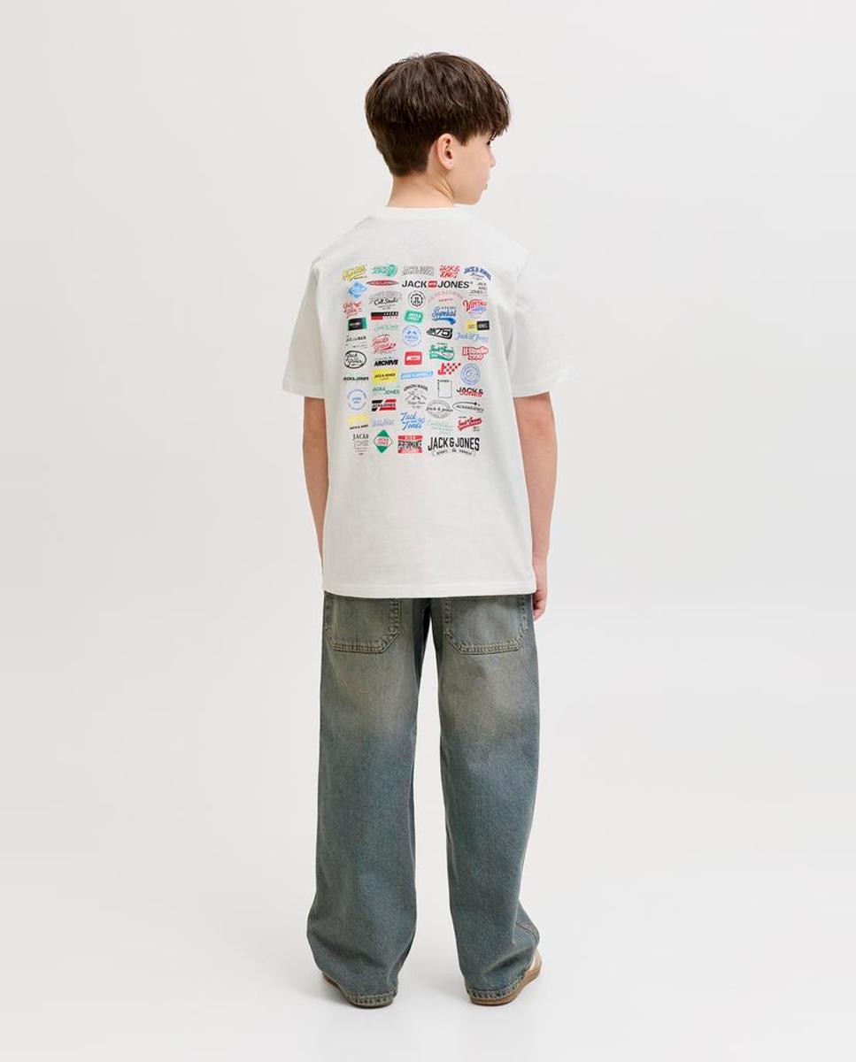 T-shirt de Manga Curta com Back Print Branco-2