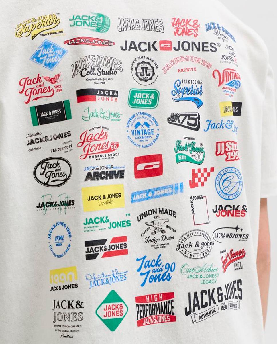 T-shirt de Manga Curta com Back Print Branco-4