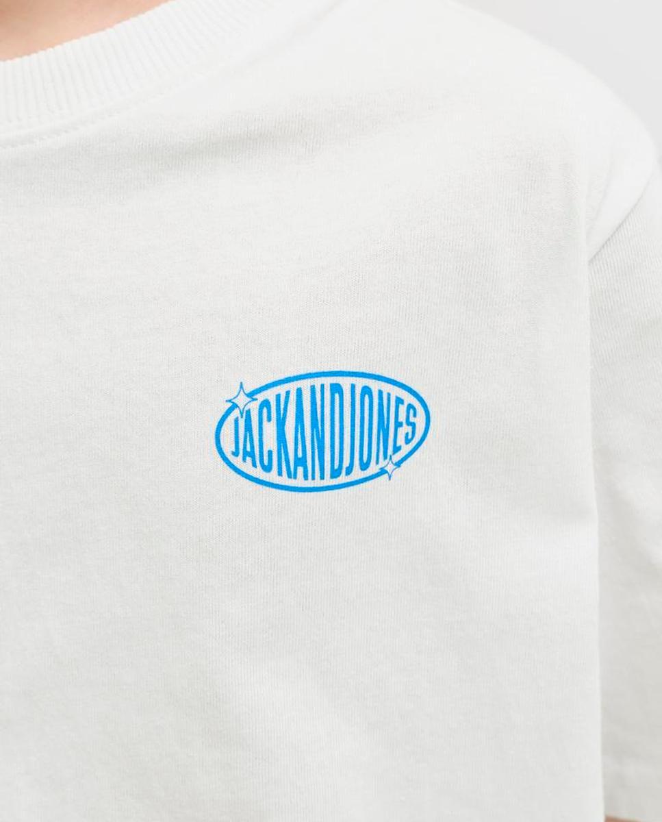 T-shirt de Manga Curta com Back Print Branco-5