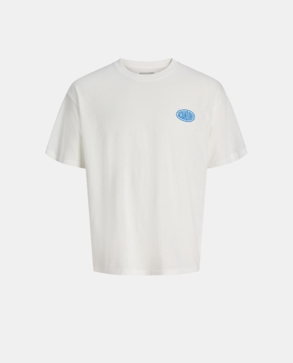 T-shirt de Manga Curta com Back Print Branco-6