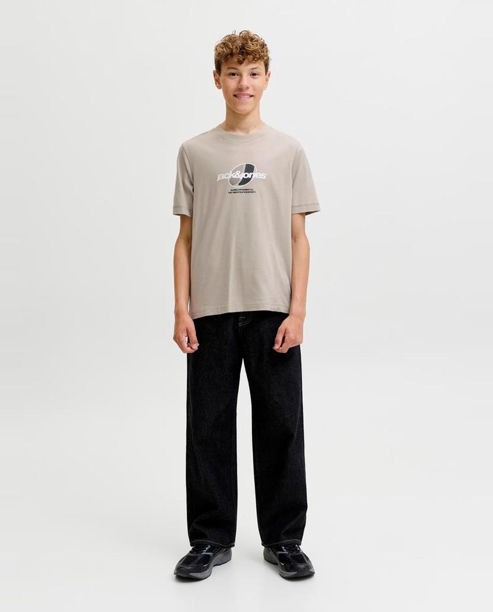 Camiseta de niño manga corta con back print - Jack & Jones - Natural Natural-2