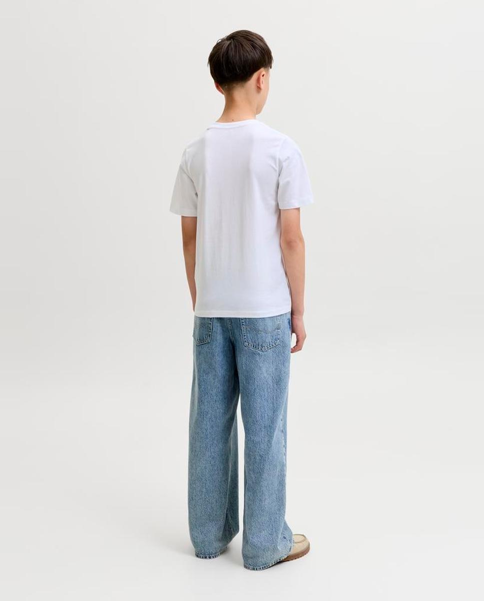 Camiseta de niño manga corta con back print - Jack & Jones - Blanco Blanco-3