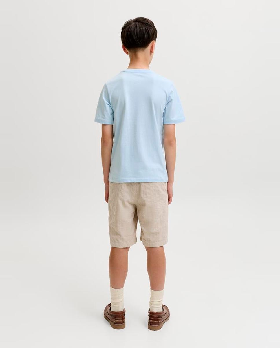 T-shirt de Manga Curta com Back Print Jack & Jones Azul-claro-2
