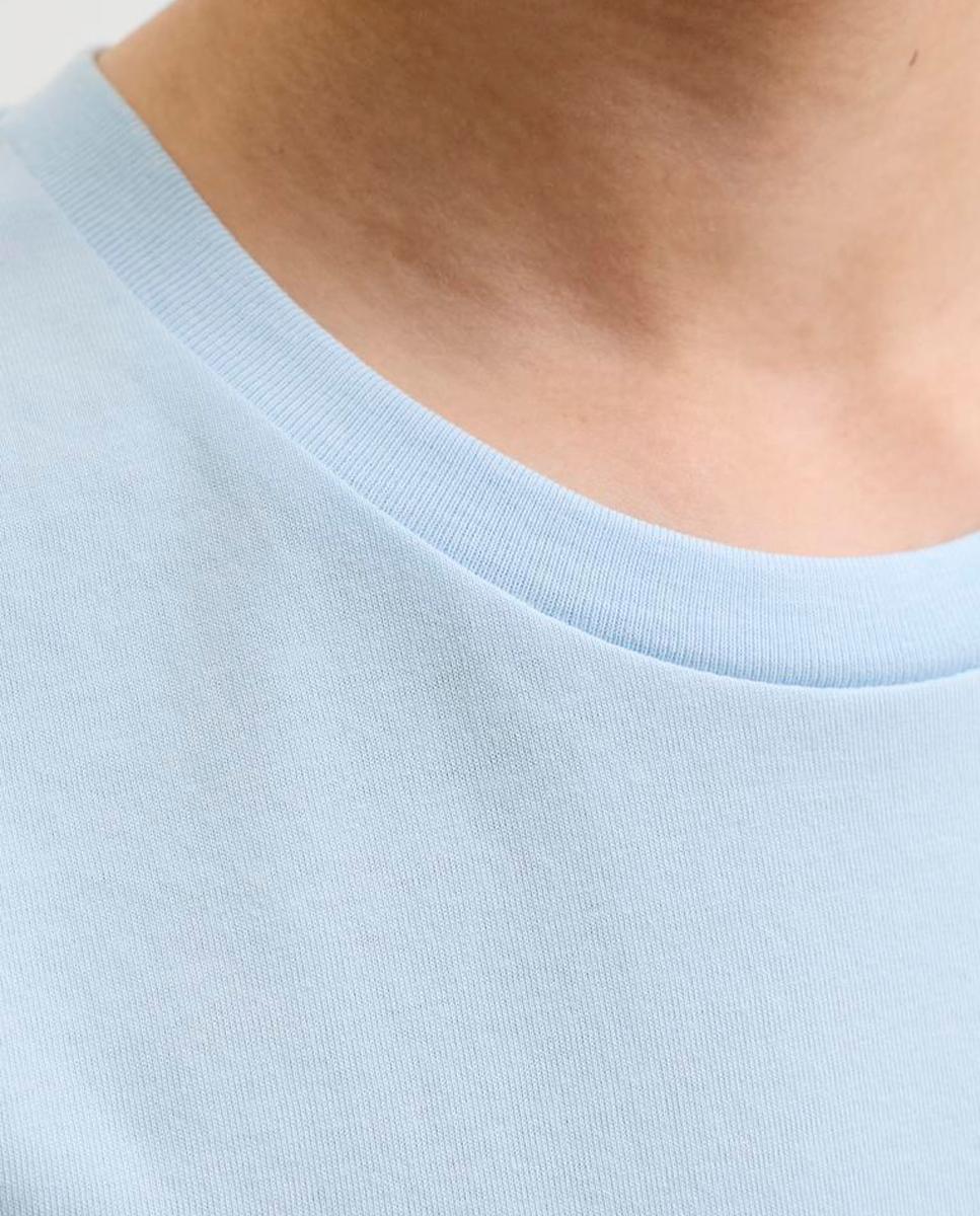 T-shirt de Manga Curta com Back Print Jack & Jones Azul-claro-4