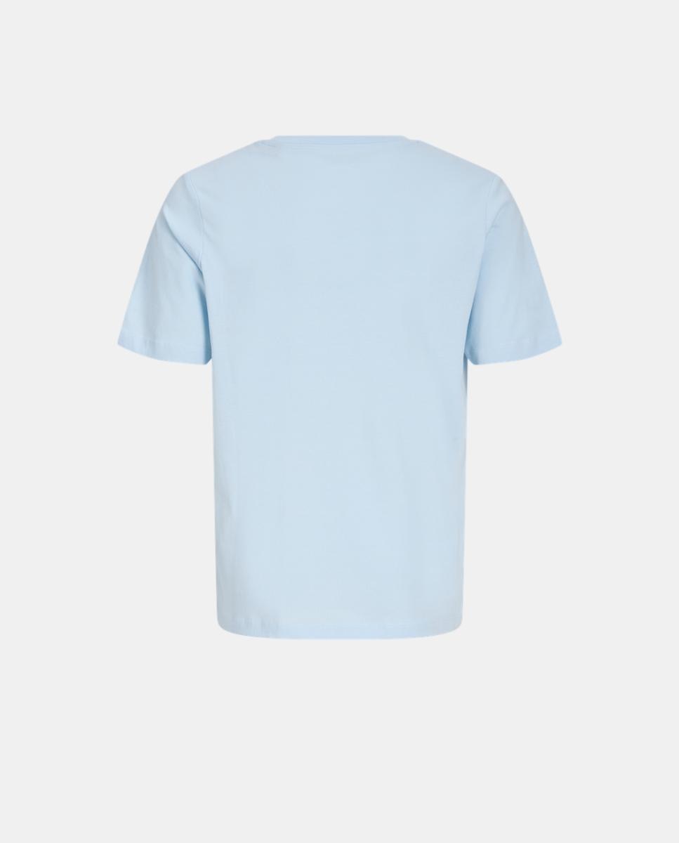 T-shirt de Manga Curta com Back Print Jack & Jones Azul-claro-7