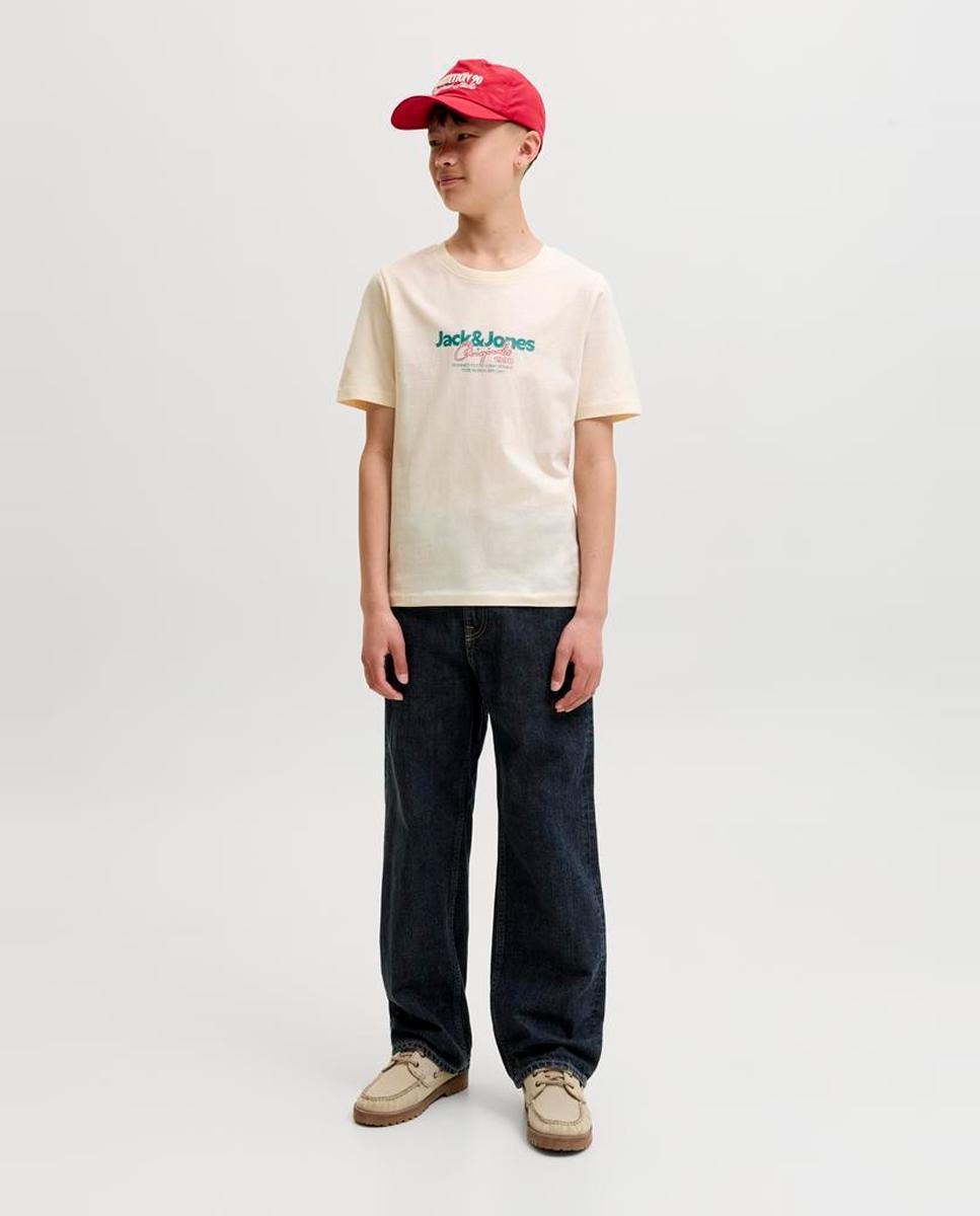 Camiseta de niño manga corta con print frontal - Jack & Jones - Natural Natural-2