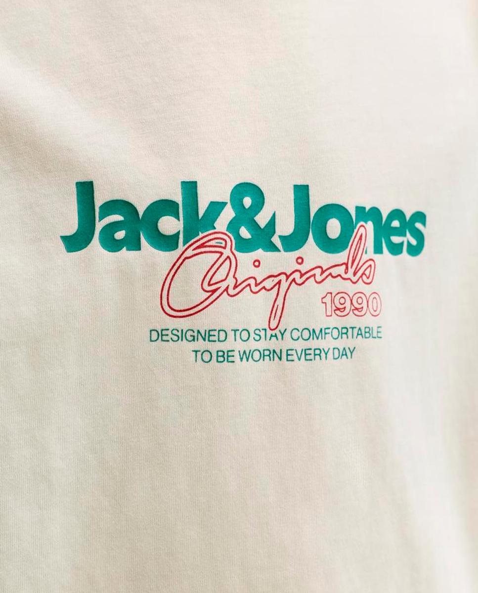 Camiseta de niño manga corta con print frontal - Jack & Jones - Natural Natural-5