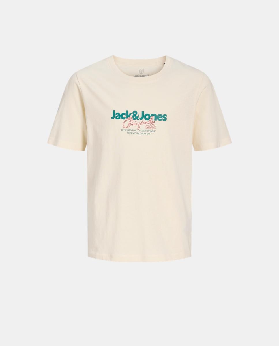 Camiseta de niño manga corta con print frontal - Jack & Jones - Natural Natural-7