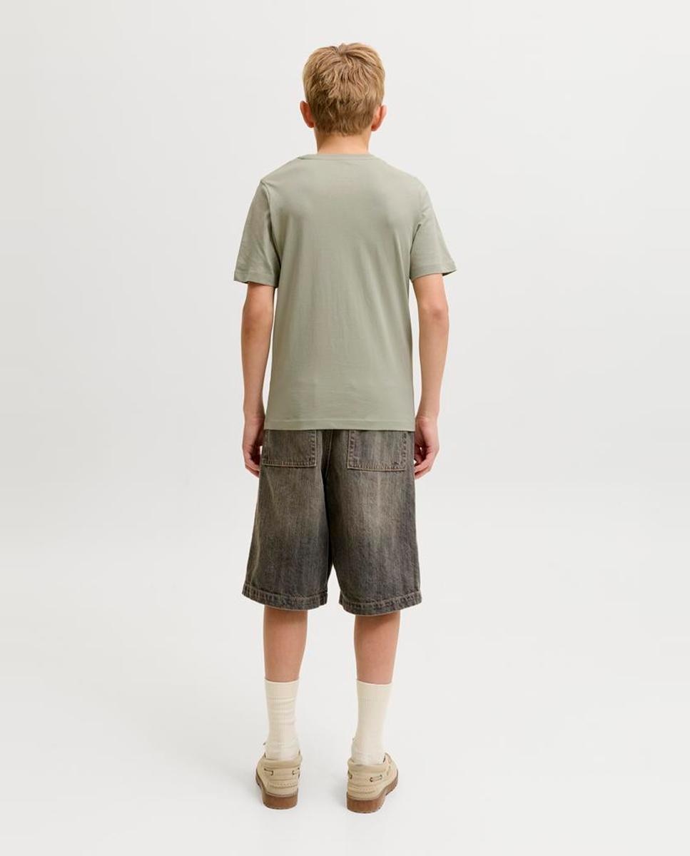 Camiseta de niño manga corta con print frontal - Jack & Jones - Verde claro Verde claro-3