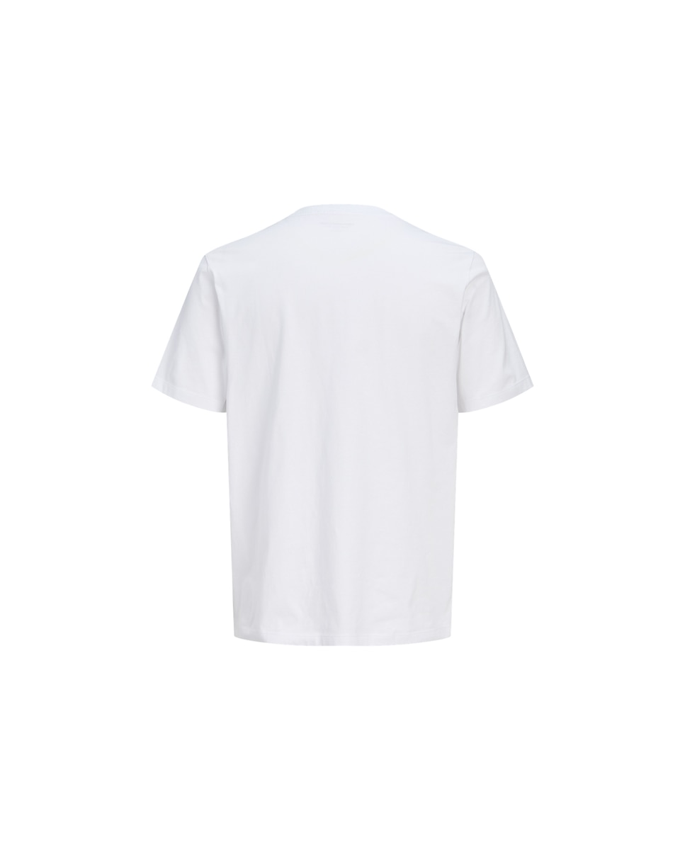 T-shirt de Manga Curta com Estampado à Frente Branco-4