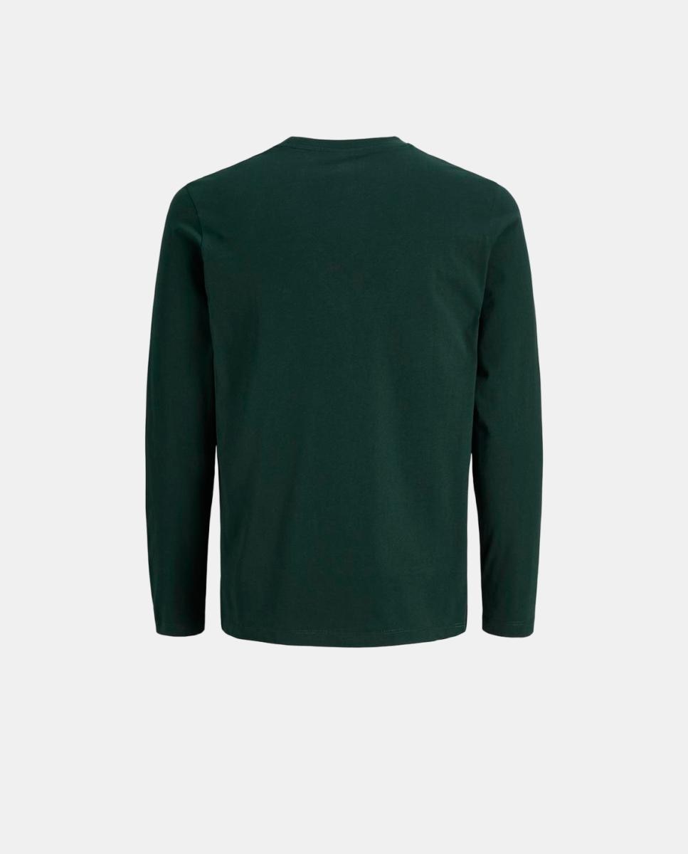Camiseta de niño manga larga con print frontal - Jack & Jones - Verde oscuro Verde oscuro-7