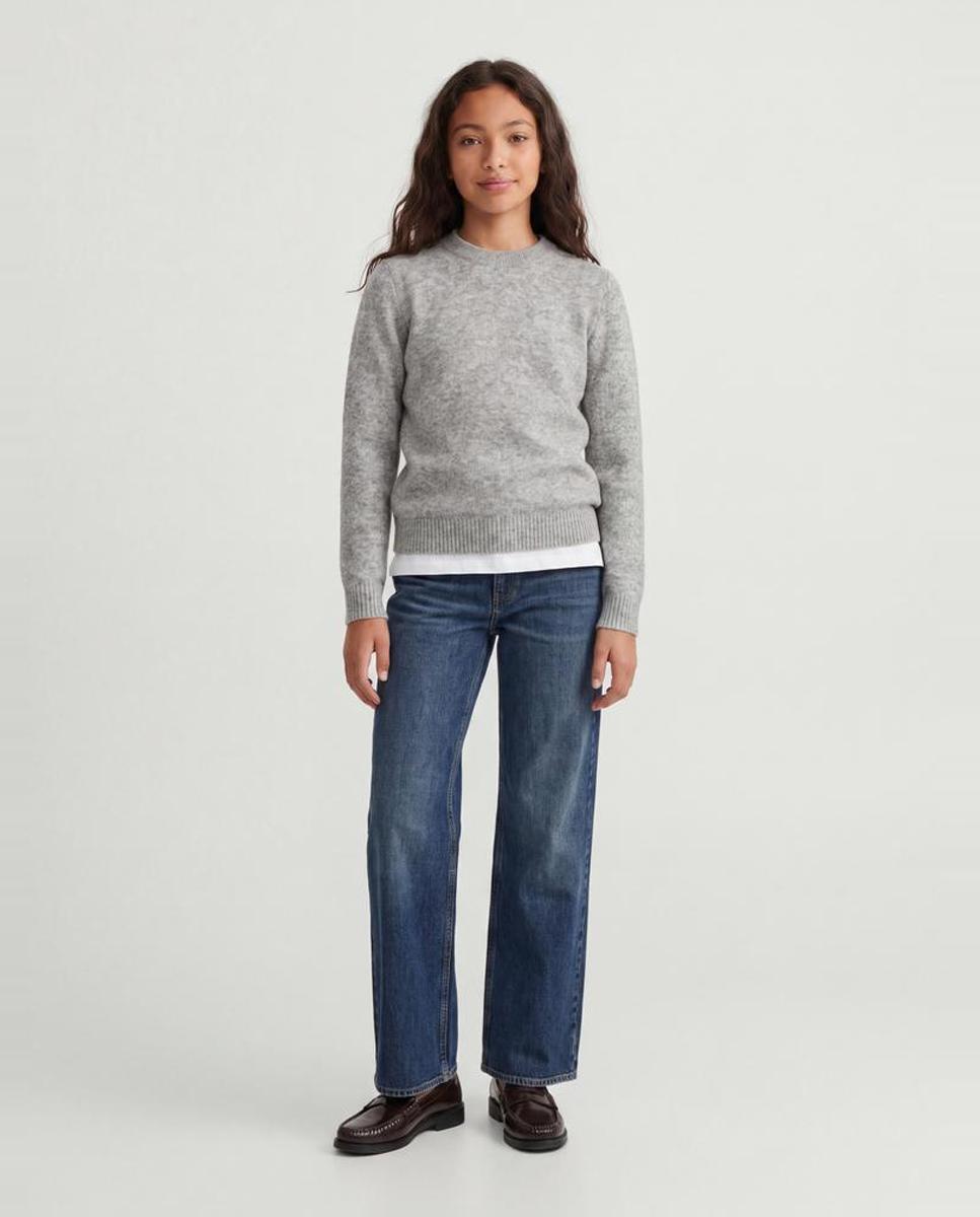 Jersey de punto liso de niña - Jack & Jones - Gris claro Gris claro-4