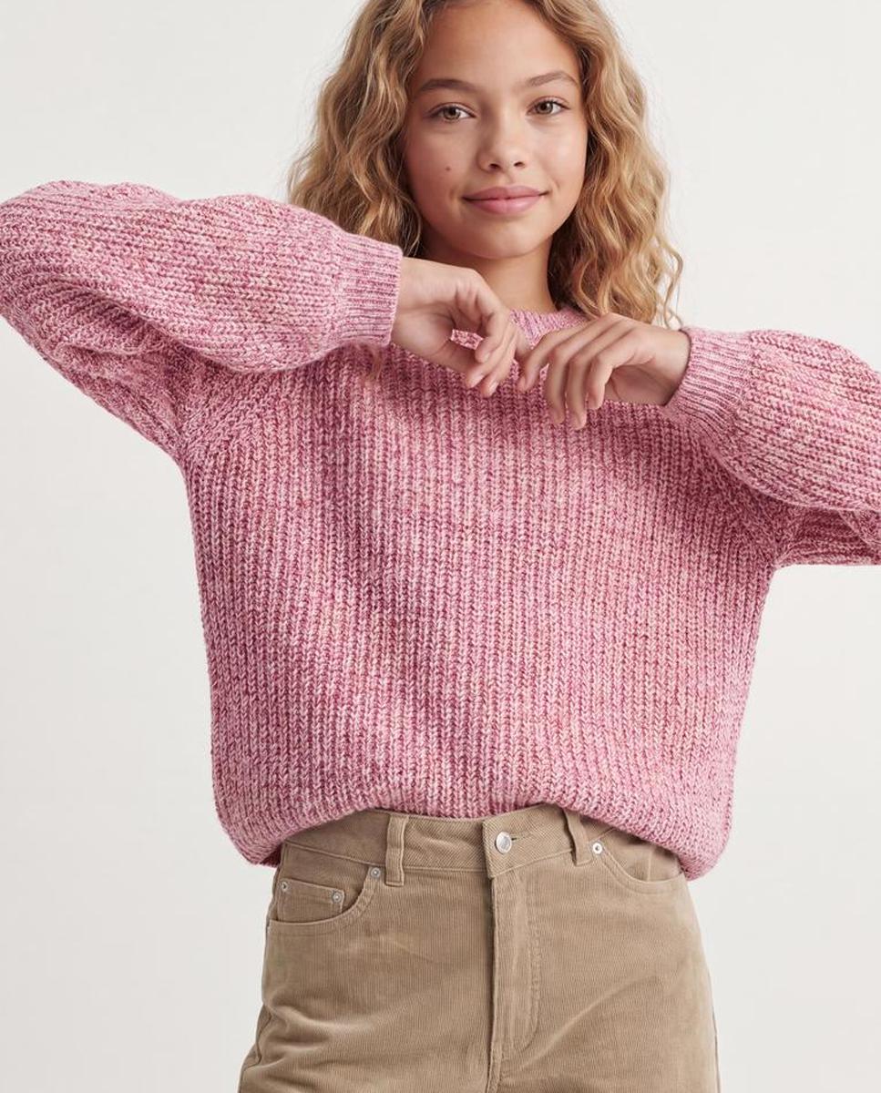 Imagen 3 de Jersey de punto liso de niña - Jack & Jones - Rosa Rosa