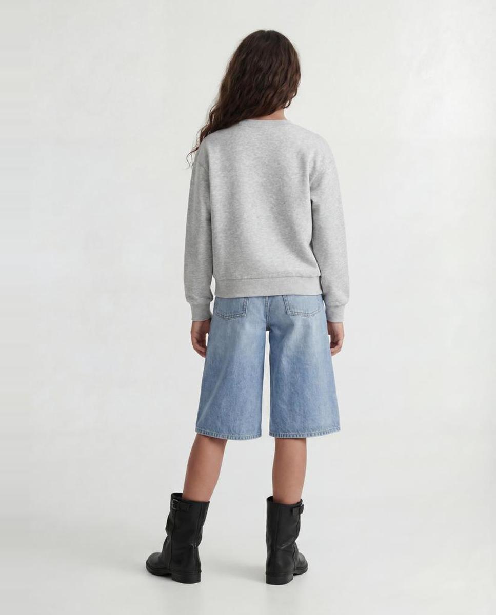 Sudadera con print frontal de niña - Jack & Jones - Gris claro Gris claro-2