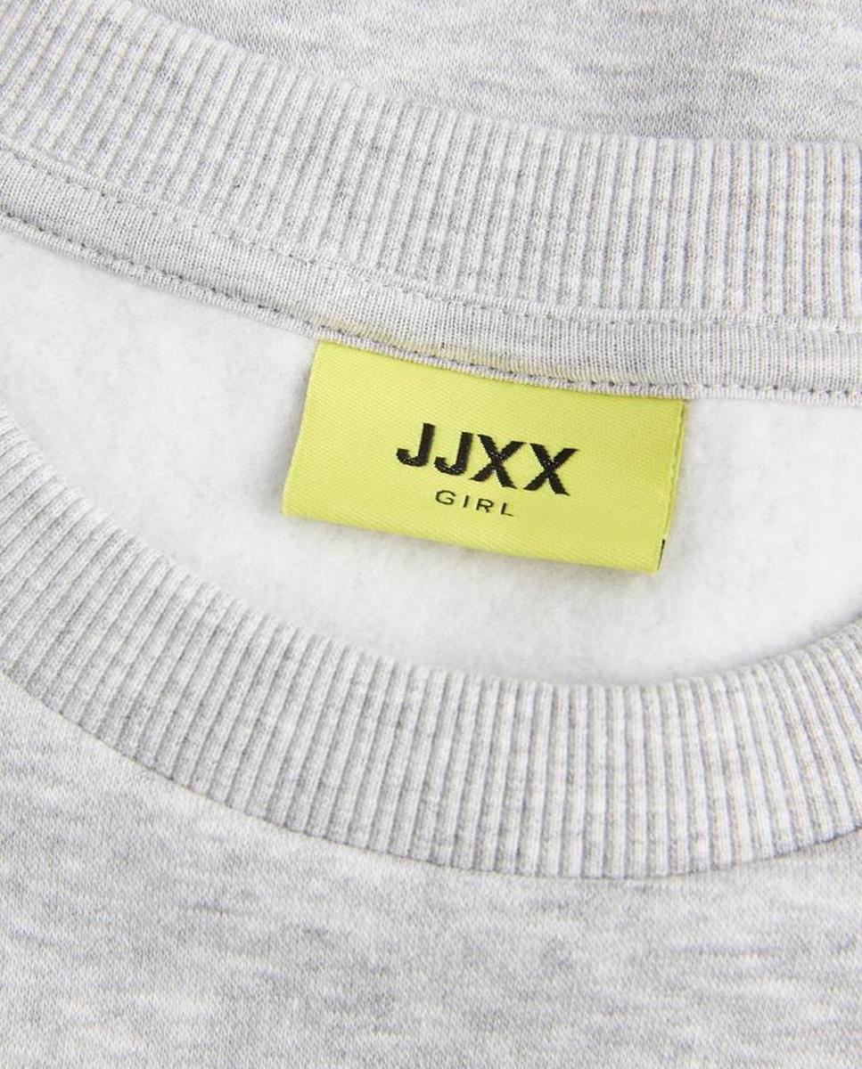 Sudadera con print frontal de niña - Jack & Jones - Gris claro Gris claro-8