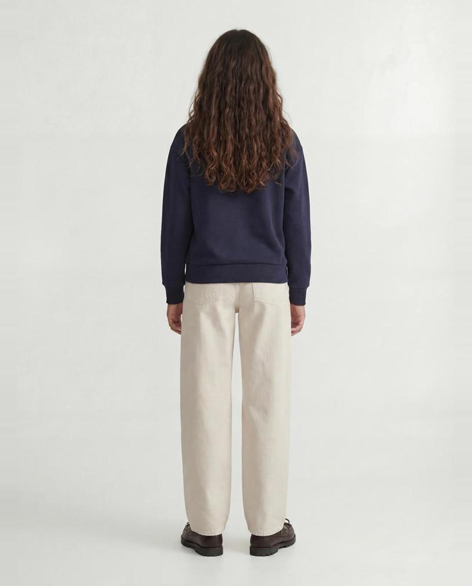 Sweatshirt com Estampado à Frente Azul-marinho-2