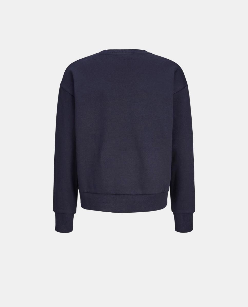 Sweatshirt com Estampado à Frente Azul-marinho-6