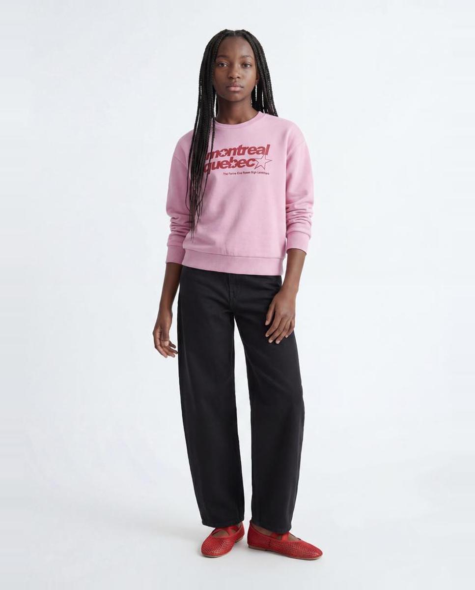 Sudadera con print frontal de niña - Jack & Jones - Rosa Rosa-4