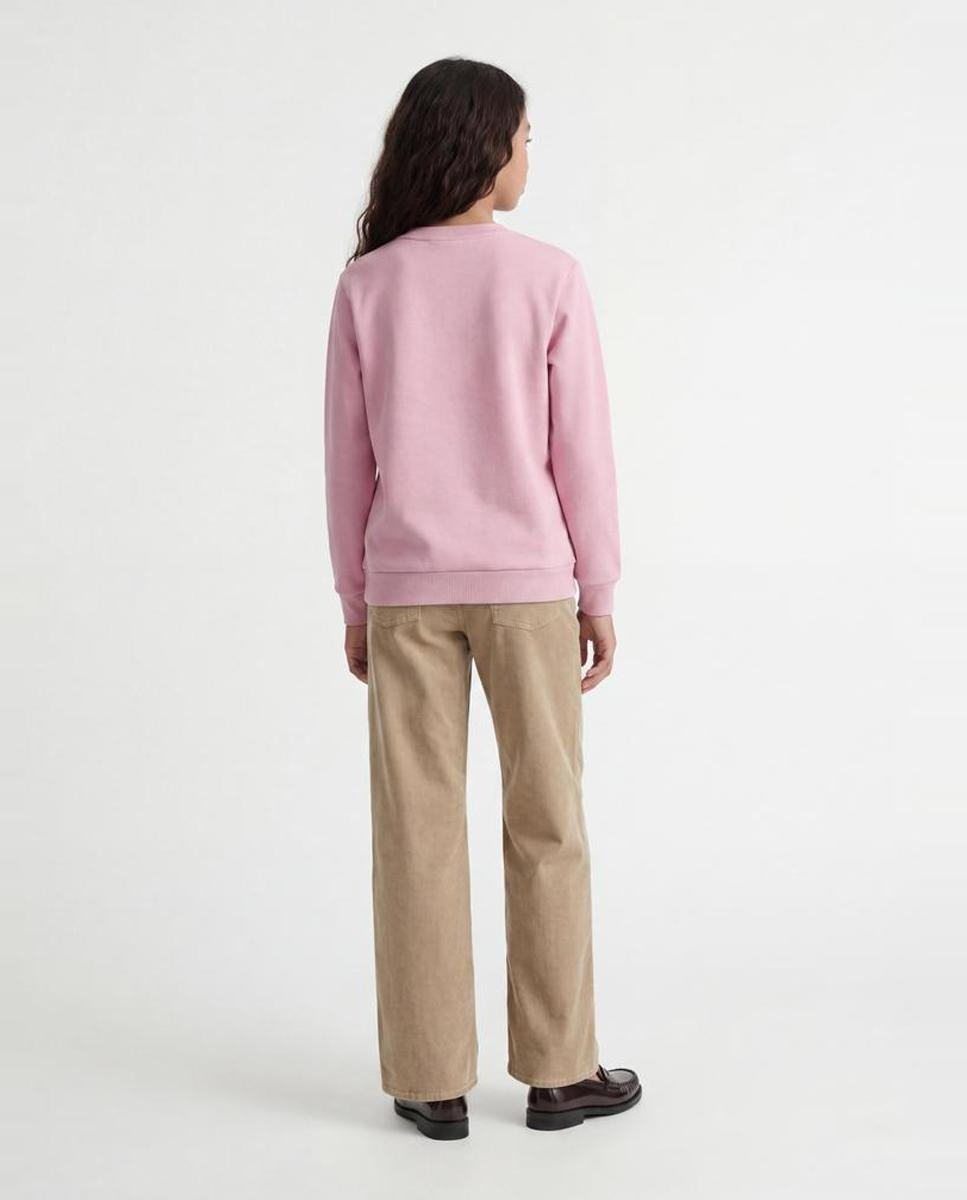 Sudadera lisa de niña - Jack & Jones - Rosa Rosa-2