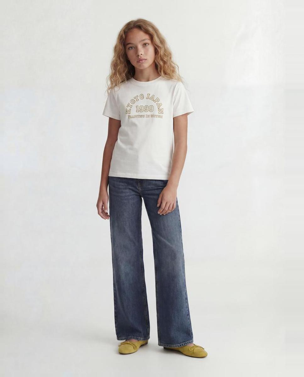 Camiseta con print frontal de niña - Jack & Jones - Blanco Blanco-4