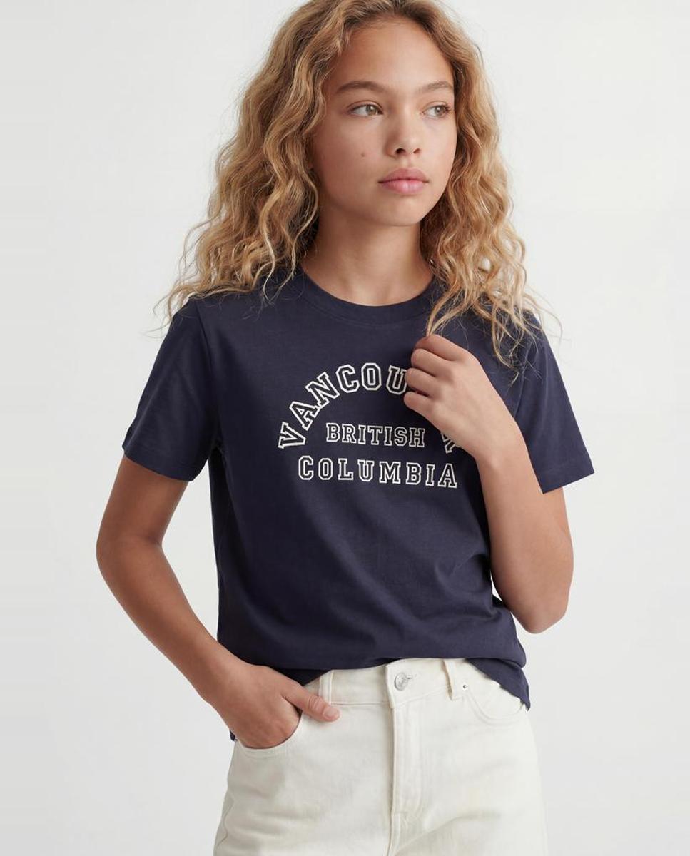 Camiseta con print frontal de niña - Jack & Jones - Azul marino Azul marino-3