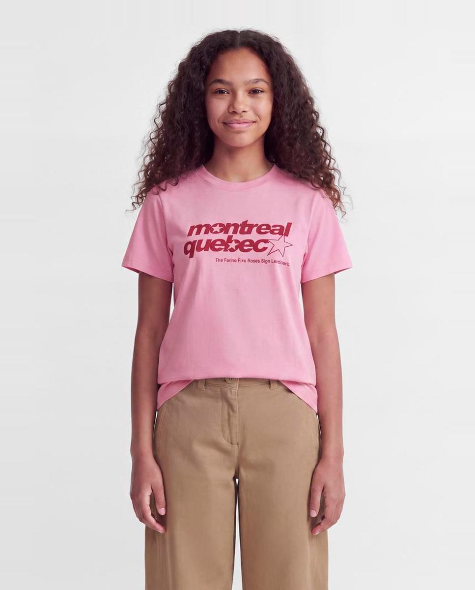 Camiseta con print frontal de niña - Jack & Jones - Rosa Rosa-1