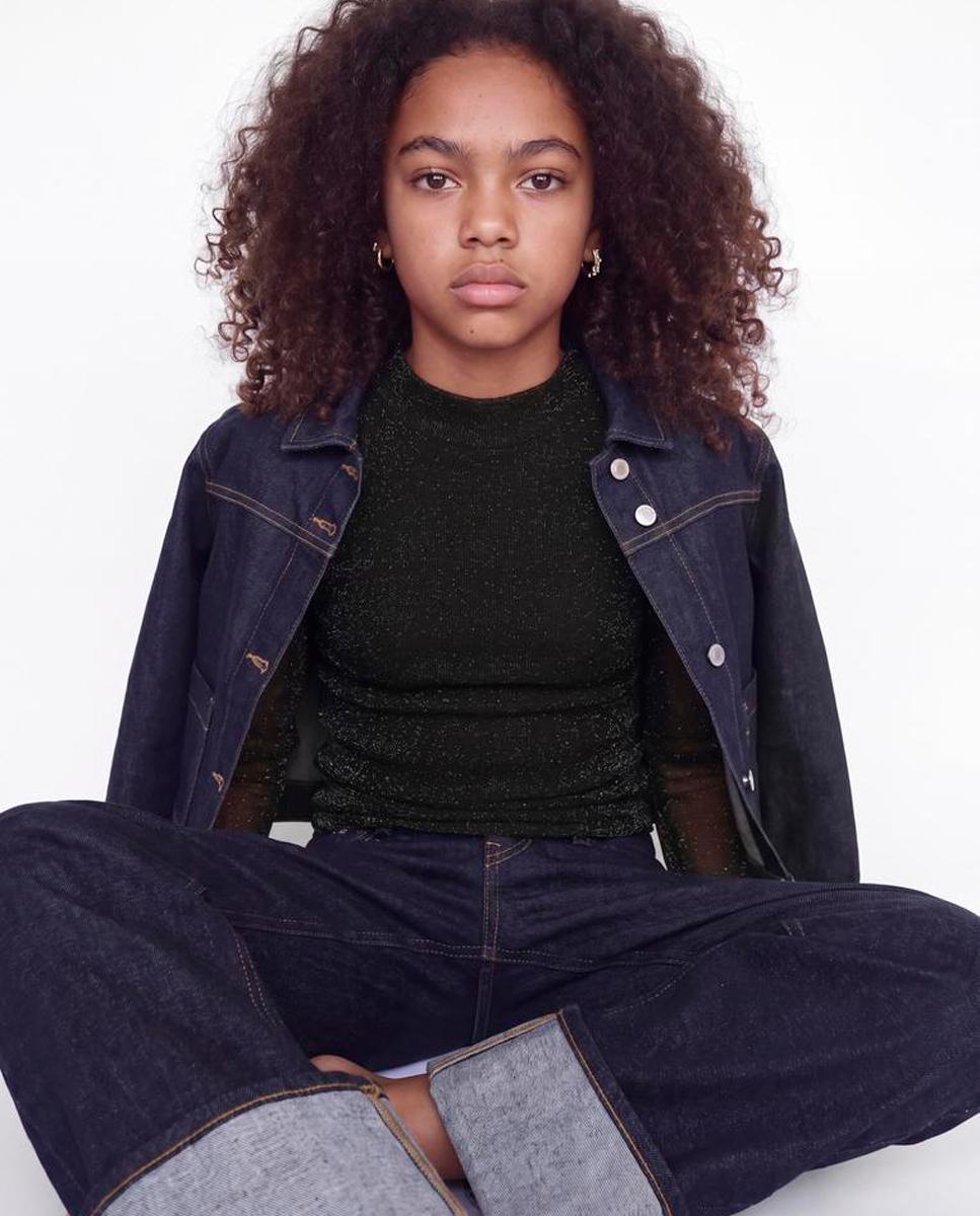 Top de niña de manga larga con brillos - Jack & Jones - Negro Negro-3