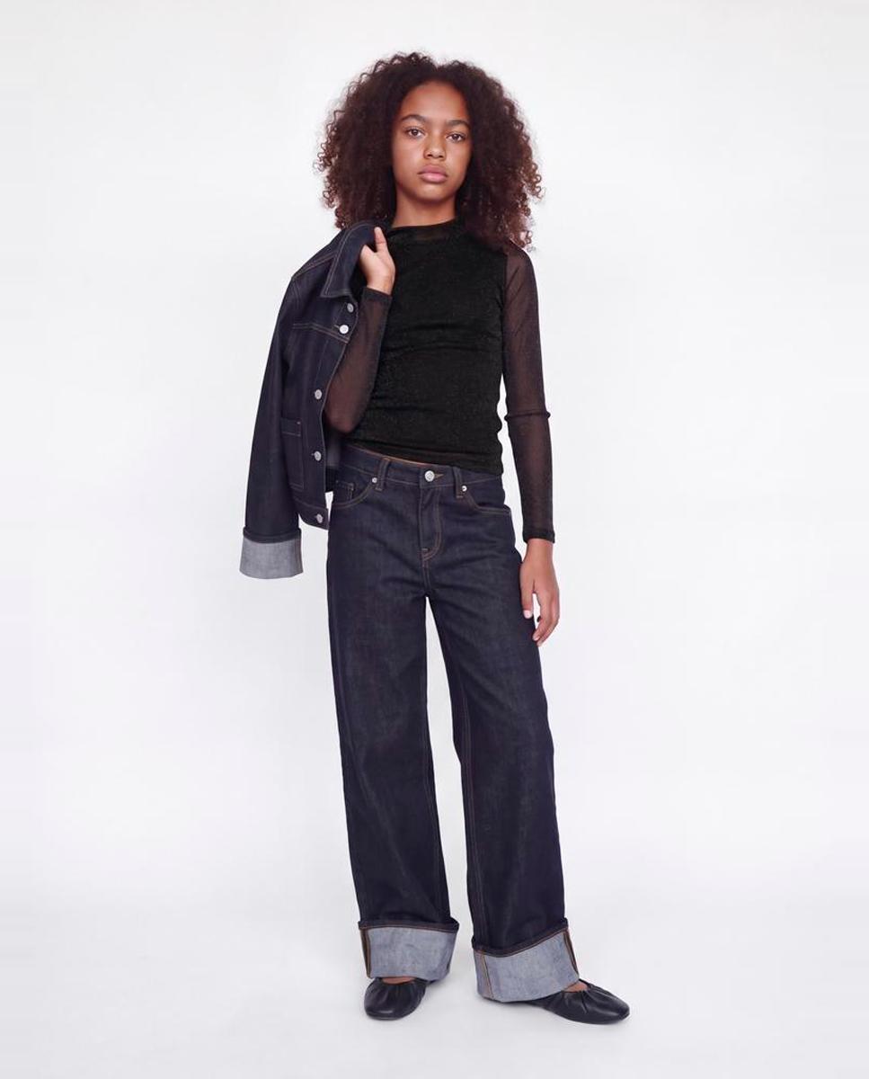 Top de niña de manga larga con brillos - Jack & Jones - Negro Negro-4