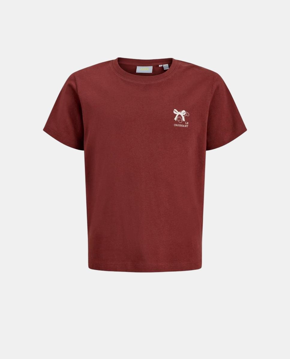 Camiseta con print frontal de niña - Jack & Jones - Marrón Marrón-1