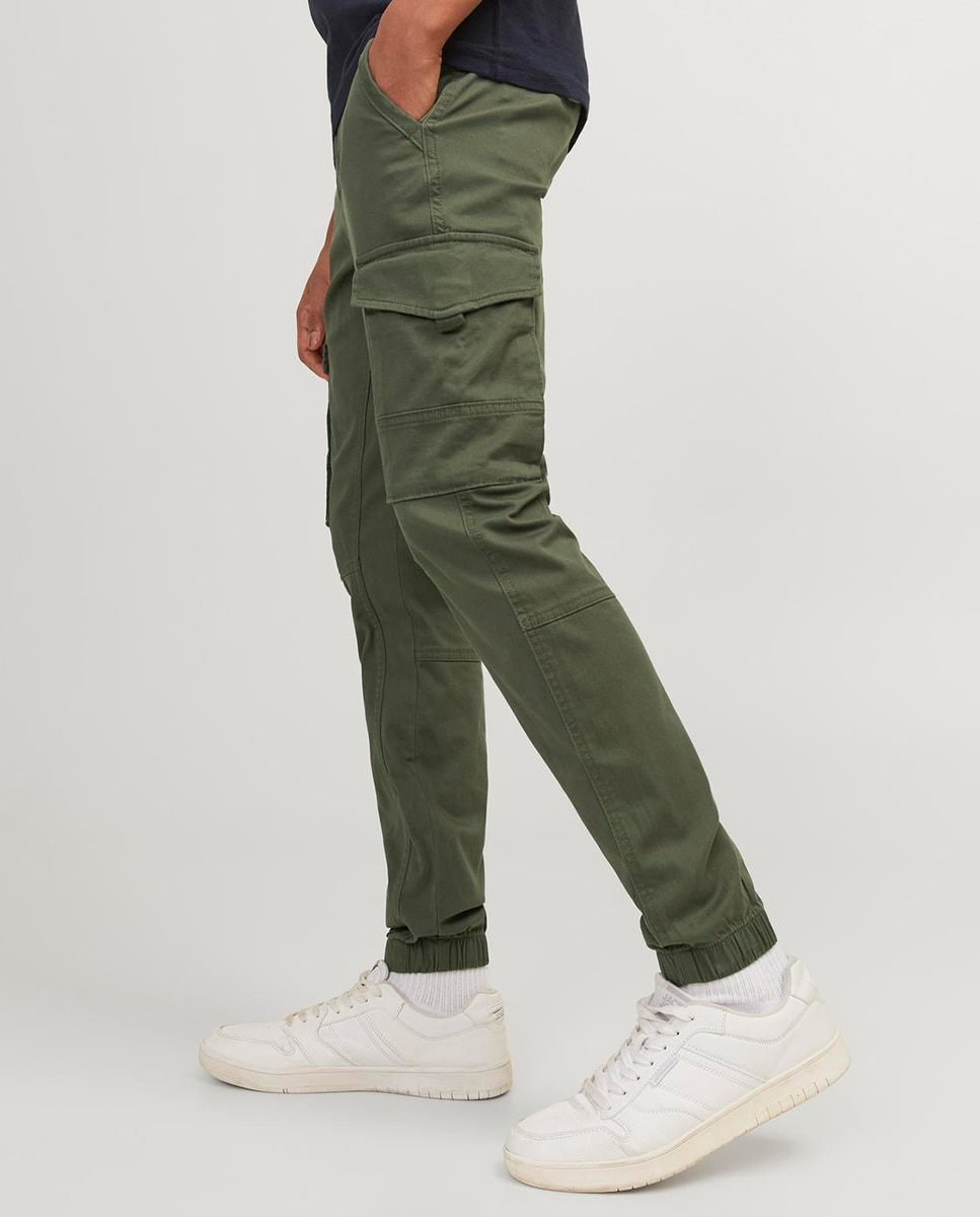 Calças Cargo Slim Fit Jack & Jones Caqui-4