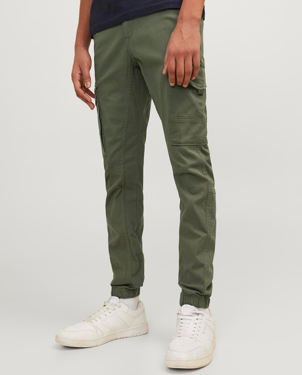 Calças Cargo Slim Fit Jack & Jones Caqui-5