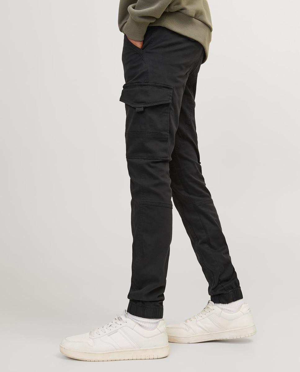 Calças sportswear de menino Jack & Jones pretas Preto-3