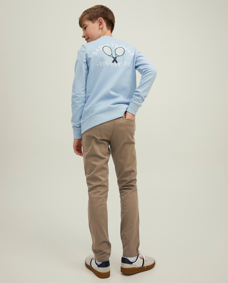 Calças Chino Básicas - Bege Bege-2