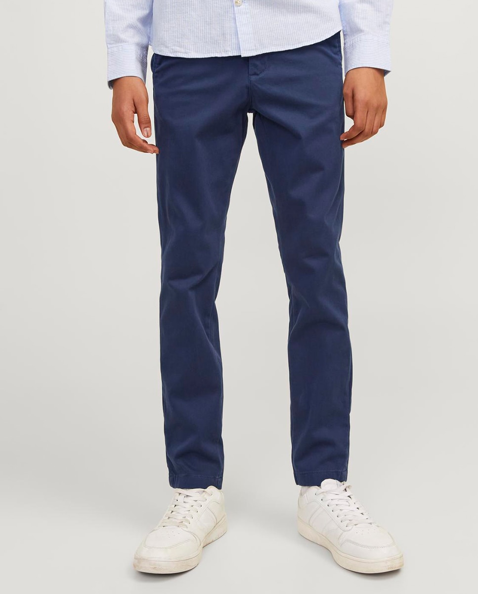 Calças chino azuis de menino Jack & Jones Azul-marinho-3