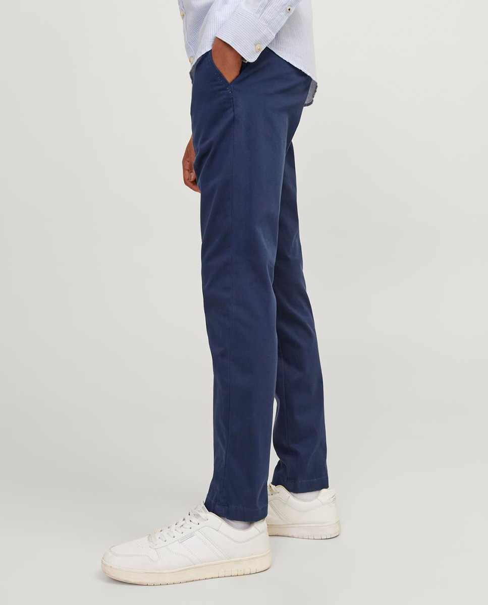 Calças chino azuis de menino Jack & Jones Azul-marinho-4