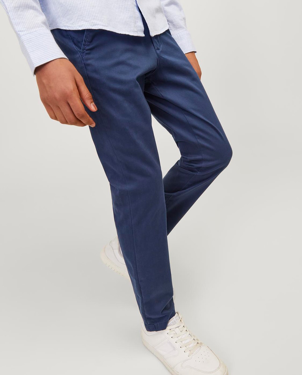 Calças chino azuis de menino Jack & Jones Azul-marinho-5