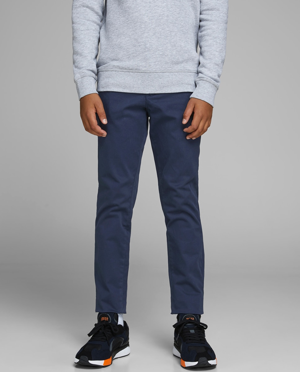 Calças chino azuis de menino Jack & Jones Azul-marinho-6