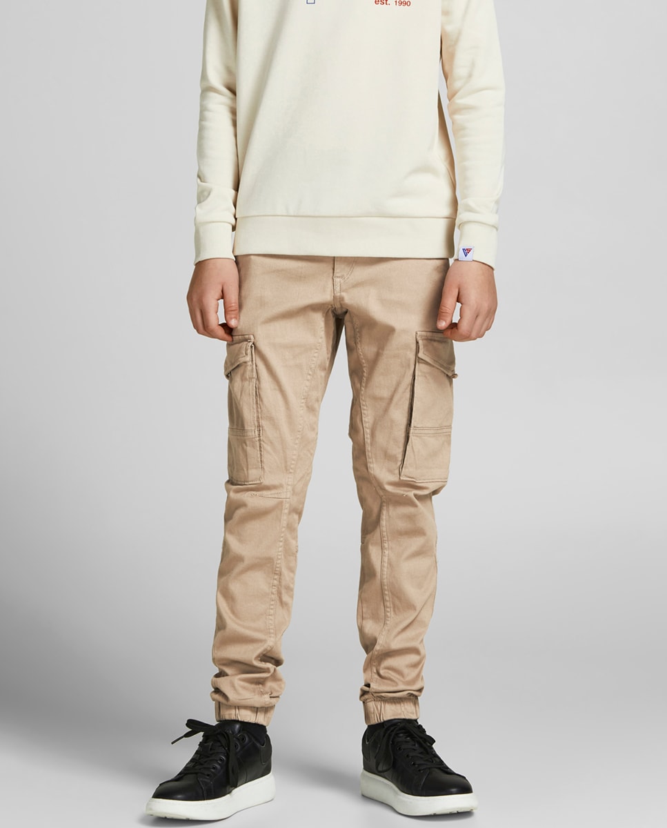 Calças cargo Bege-7