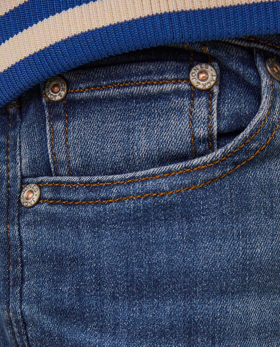 Jeans de Algodão Orgânico - Azul Jack & Jones Azul-4