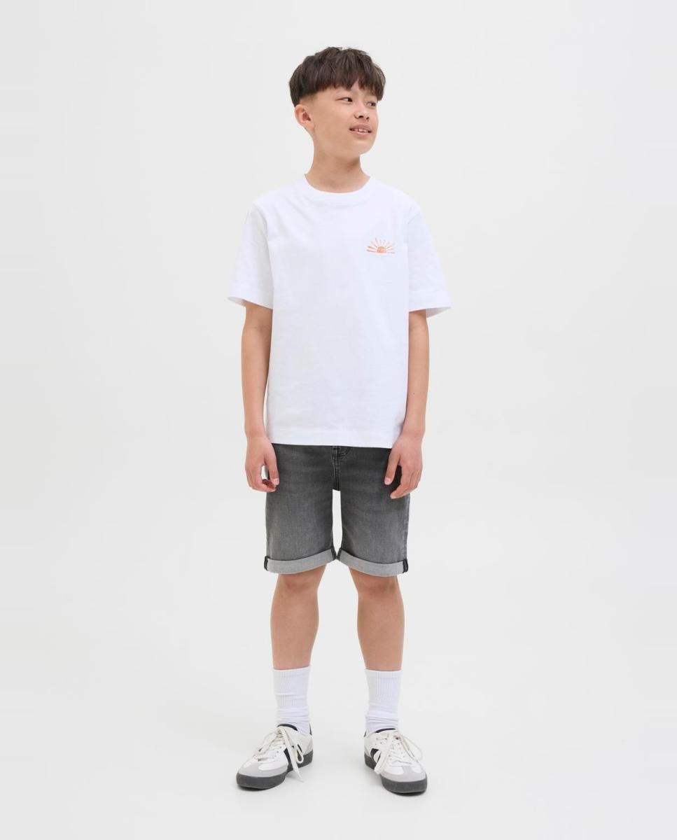 Bermuda denim de niño regular fit - Jack & Jones - Gris Gris-1