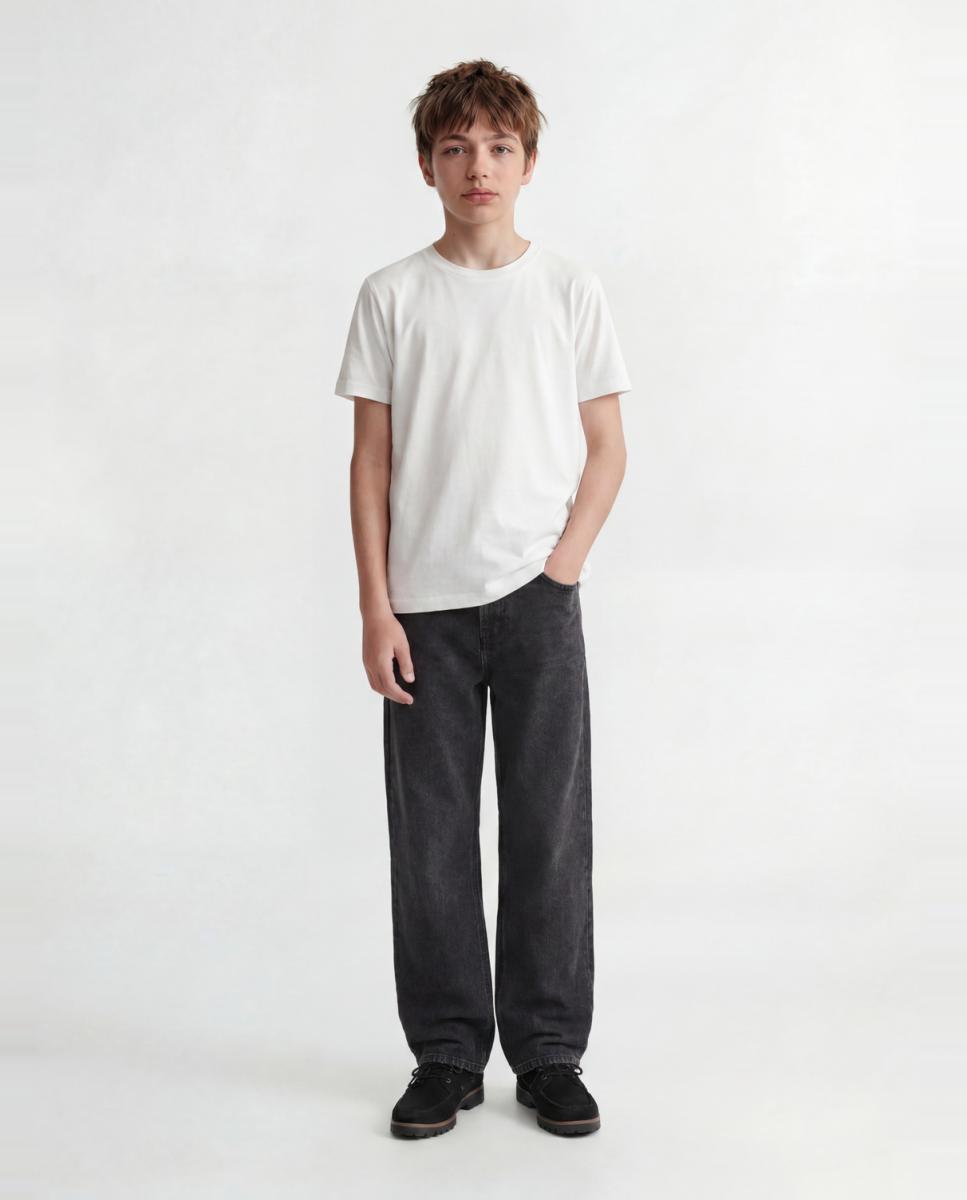 Imagen 1 de Vaquero de niño baggy fit Negro